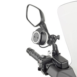 Supporto universale per montare il navigatore Tom Tom Rider (40, 400, 410, II, 42, 420, 450) su manubri tubolari, o sullo stelo degli specchietti retrovisori