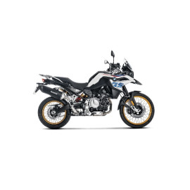 Terminale di scarico AKRAPOVIC SLIP ON (BLACK) OMOLOGATO per BMW F 850 GS / ADVENTURE (2018-2019)