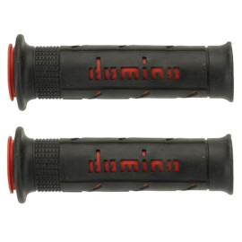 Manopole Domino Racing Bicolore Nero-Rosso XM2 Double Super Soft Forate