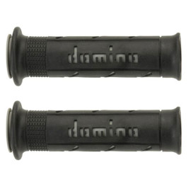 Manopole Domino Racing Bicolore Nero-Grigio, XM2 Double Super Soft Forate