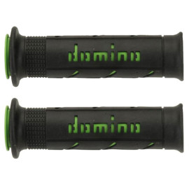 Manopole Domino Racing Bicolore Nero-Verde XM2 Double Super Soft Forate