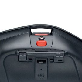 Coppia di valigie laterali nere goffrate V35 TECH MONOKEY SIDE con cover nera e catadiottri trasparenti