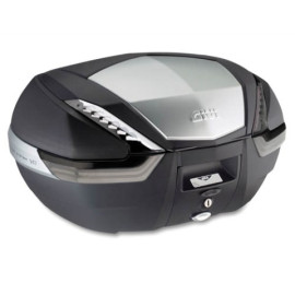 Valigia V47 TECH, con finitura in alluminio anodizzato e catadiottri fumé