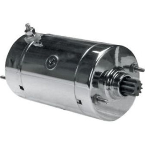 MOTORINO AVVIAMENTO BERGAMASCHI per HARLEY DAVIDSON 1200/1340 75- CROMATO - Rotazione SX 10 denti -