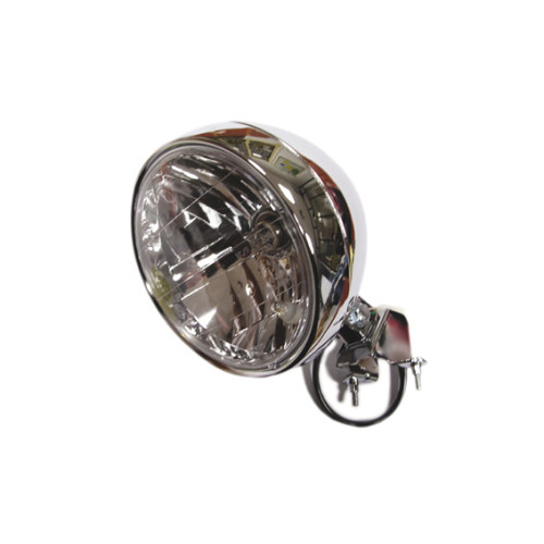 Faro Custom Universale con Visiera Cromato con luce di posizione Diametro 180