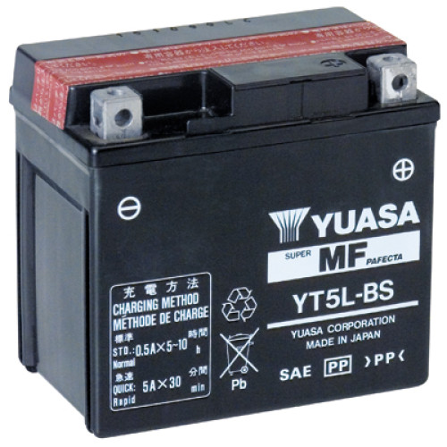 Batteria Yuasa YTX5L-BS AH 4 DIMENSIONI 114 x 71 x 106