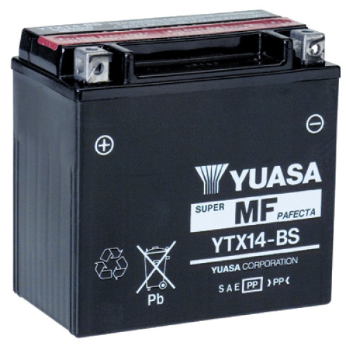 Batteria Yuasa YTX14-BS Ah 12 DIMENSIONI 152x88x147