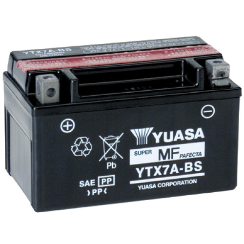 Batteria Yuasa YTX7A-BS Ah 6 DIMENSIONI 152x88x94