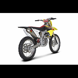 Terminale di scarico Akrapovic SPLIT-ON Ovale fodero Titanio NON Omologato 112 DB SUZUKI RMZ 450 112 decibel (2008/2016)