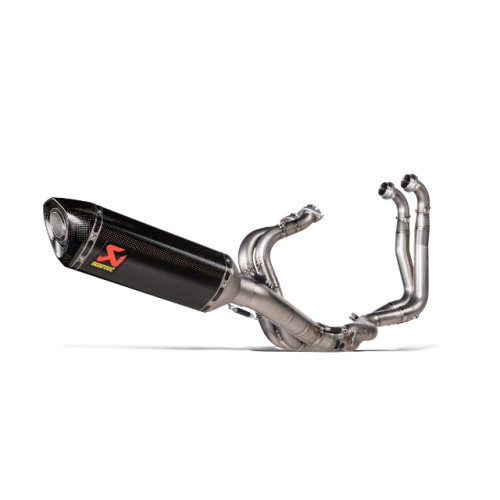 SCARICO COMPLETO AKRAPOVIC EVOLUTION (carbonio) NON OMOLOGATO collettori in titanio silenziatore in carbonio con fondello in carbonio per APRILIA Tuono V4 (2021>) / RSV 4 (2021>)
