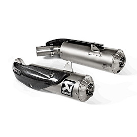 TERMINALI DI SCARICO OMOLOGATO AKRAPOVIC LINEA SLIP ON (TITANIO) per DUCATI SCRAMBLER 1100 (2018>)