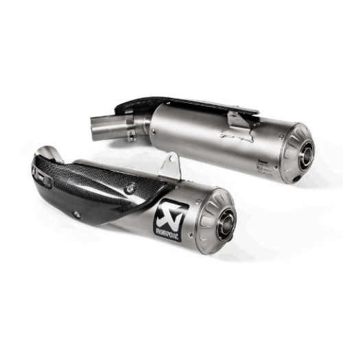 TERMINALI DI SCARICO OMOLOGATO AKRAPOVIC LINEA SLIP ON (TITANIO) per DUCATI SCRAMBLER 1100 (2018>)
