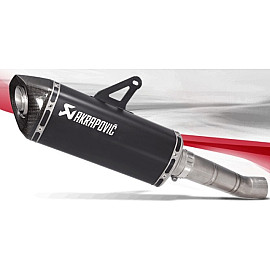 Terminale di scarico AKRAPOVIC Linea Slip-on (BLACK) NON OMOLOGATO per DUCATI MONSTER 1200 / 1200 S - MONSTER 1200 R (2017-2018) - MONSTER 821 (2017-2019)
