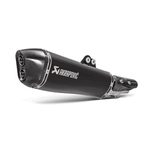 Terminale di scarico silenziatore AKRAPOVIC serie SLIP ON (BLACK) OMOLOGATO per KYMCO AK 550 (2017-2018>)
