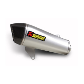 Silenziatore omologato, fodero nero fondello nero Akrapovic Linea Slip on (NERO) per PIAGGIO X 10 350 (12/13)