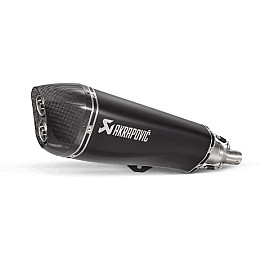Terminale di scarico silenziatore AKRAPOVIC serie SLIP ON (BLACK) OMOLOGATO per PIAGGIO MP3 500 / 500 LT (2017-2018>)