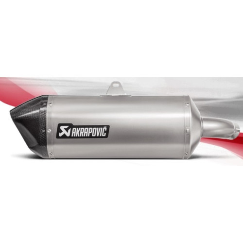 Terminale di scarico AKRAPOVIC Omologato SLIP ON (TITANIO) per SUZUKI V-STROM 1000 (2017-2018)