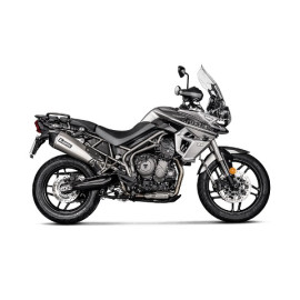 Terminale di scarico silenziatore omologato Linea Slip on (TITANIO) fodero titano fondello in carbonio per TRIUMPH TIGER 800 XC / XR (2018>)