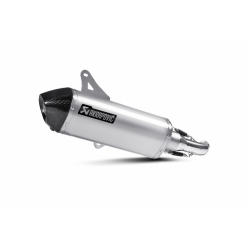 Silenziatore omologato, fodero inox fondello in carbonio Linea Slip on (TITANIO) per VESPA GTS 125ie SUPER (09/13>) - GTS 250 (05/13) - GTS 300 (08/13>) - GTV 250 (06/13) - GTV 300 (10/13>)