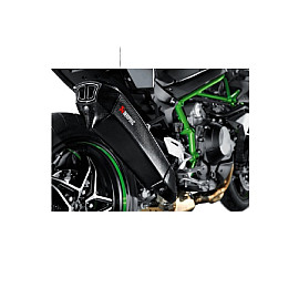 Terminale di scarico Akrapovic Linea Slip on (CARBONIO) OMOLOGATO per KAWASAKI NINJA H2 (2015>)