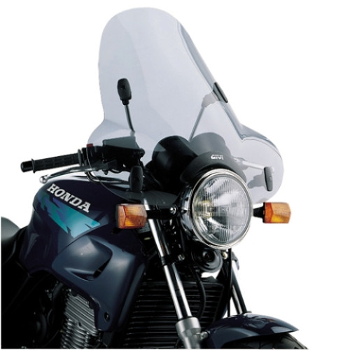 Parabrezza universale GIVI a 4 punti di fissaggio, fumé 50 x 61,5 cm (H x L)