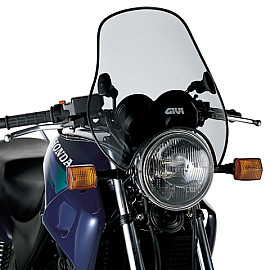Parabrezza universale GIVI a 2 punti di fissaggio, fumé 37,7 x 44 cm (H x L)
