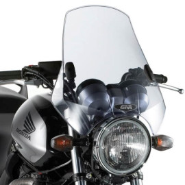 Parabrezza universale GIVI a 2 punti di fissaggio, fumé 42,5 x 42 cm (H x L), kit di attacchi D40 incluso