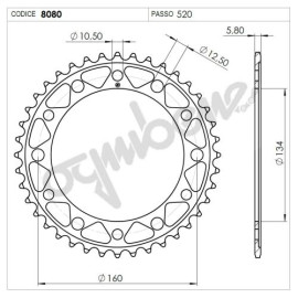 KIT TRASMISSIONE DID PASSO 520 GP PER HONDA 1000 CBR RR 2017-2019