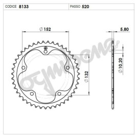 Kit di Trasmissione GP Racing DID Passo 520, Pignone 14, Corona in Ergal 43 Denti, CATENA DID  520 ERV7 G&G 106 MAGLIE per  MV AGUSTA F3 800 17-19
