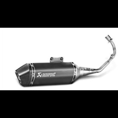 Scarico completo AKRAPOVIC in inox con fodero nero Omologato EURO 4 per PIAGGIO Vespa Primavera 125/150ie 3V, Sprint 125/150ie 3V, Piaggio Liberty 125/150 3V - (2016-2017>) modello con motore iGet