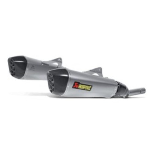Terminale di scarico Akrapovic Slip-On Line (Titanium) fodero in titanio fondello in carbonio. Omologato Euro 4 per BMW K1600 GT/GTL (2017>)