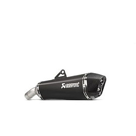 Terminale di scarico AKRAPOVIC Linea Slip on (Titanio Nero) Silenziatore in titanio con fodero nero per BMW F 800 GT (2017>) / F 800 R (2017>)