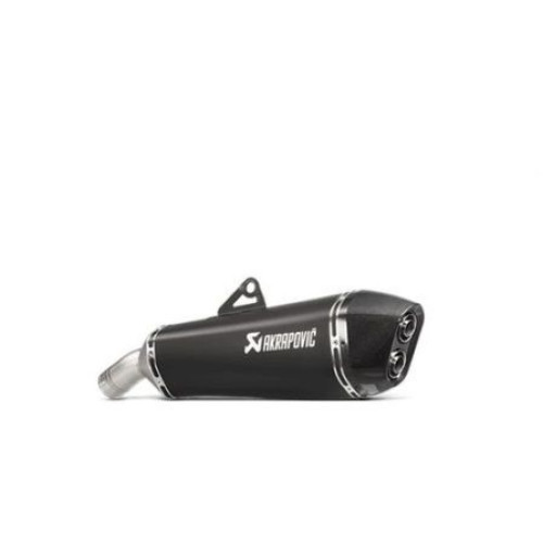 Terminale di scarico AKRAPOVIC Linea Slip on (Titanio Nero) Silenziatore in titanio con fodero nero per BMW F 800 GT (2017>) / F 800 R (2017>)