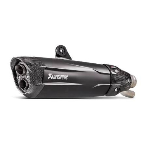 Terminale di scarico Akrapovic linea SPLIT-ON (TITANIUM) fodero nero Omologato per BMW S 1000 RR (2017>)