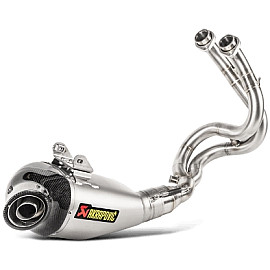Scarico completo AKRAPOVIC Linea Racing (Inox Titanio) collettori in inox fodero in titanio fondello in carbonio Omologato per KAWASAKI Z 650 / NINJA 650 (2017>)