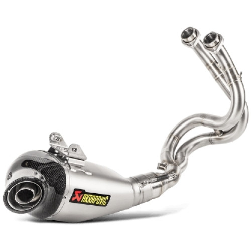 Scarico completo AKRAPOVIC Linea Racing (Inox Titanio) collettori in inox fodero in titanio fondello in carbonio Omologato per KAWASAKI Z 650 / NINJA 650 (2017>)