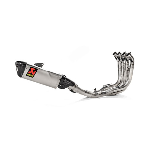 TERMINALE DI SCARICO COMPLETO AKRAPOVIC RACING (acciaio) NON OMOLOGATO collettori in inox silenziatore in  titanio con fondello in carbonio per BMW S 1000 RR (2019-2021>) -S 1000 R (2021>)