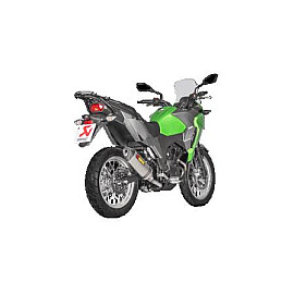 Terminale di scarico AKRAPOVIC Omologato Slip-On Line (Titanium) per Kawasaki Versys-X 300 (2017>) NINJA 250 SL (2017>) Z 250 SL (2017>)