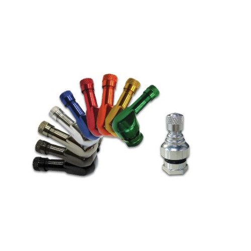 VALVOLA IN ERGAL A 90 GRADI  diametro 11,3 mm la coppia - COLORI ASSORTITI -