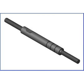 Asta Cambio B Maschio/Maschio (Alluminio anodizzato nero) Lunghezza 70mm