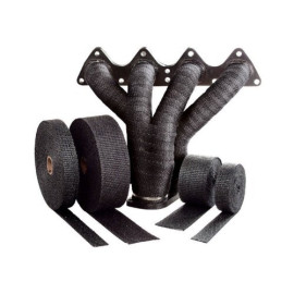 BENDA FASCIA IN FIBRA DI VETRO NERA SCARICHI MARMITTE Altezza 50mm Spessore 2mm Lunghezza 15m