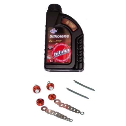 BITUBO - Kit Valvole Forcella + Olio per HONDA RS 125 GP (2004-2010) / HONDA NSF 250 R (2012-2014) - fork showa diam. 35 mm -
