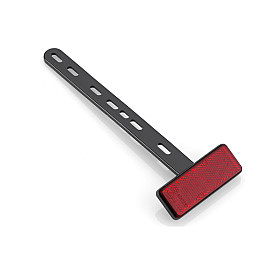 Porta Targa Regolabile Universale RIZOMA linea STANDARD completo di Luce Targa - Catarinfrangente - Attacchi Frecce - 2 Piatti Targa