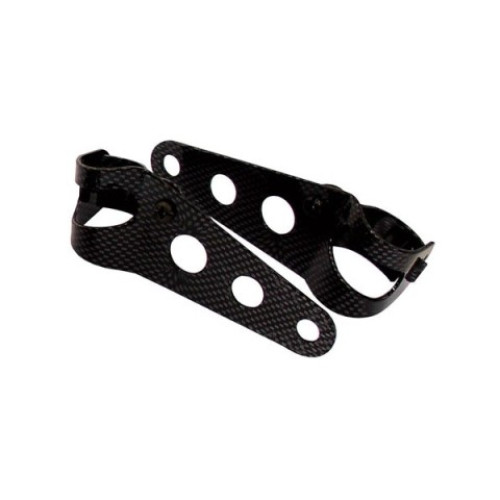 STAFFE CARBON LOOK PER FISSAGGIO FANALE ANTERIORE Ø 28-37 mm circa.