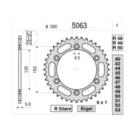KIT Trasmissione DID - PIGNONE 14 - CORONA 53 - CATENA 520-ERT 120 MAGLIE per HONDA CRF 250 X (2004-2009)