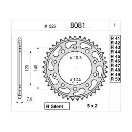 KIT Trasmissione DID - PIGNONE 17 - CORONA 42 - CATENA DID 525 VX G&B 112 MAGLIE per SUZUKI GSR 750 (2011-2013)