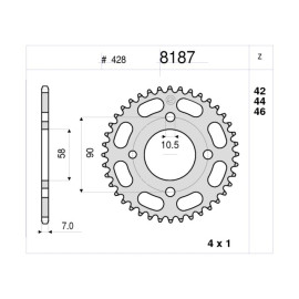KIT Trasmissione DID - PIGNONE 15 - CORONA 44 - CATENA DID 428 D 128 MAGLIE per HONDA CBR 125 R (2011-2013)