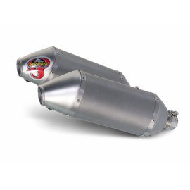 Coppia Terminale di scarico Akrapovic SPLIT-ON Ovale full Titanio con DB-Killer NON Omologato HONDA CRF 250 R (2006/2008)