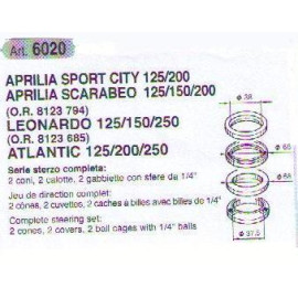 Cuscinetti Sterzo BUZZETTI per APRILIA SPORT CITY 125/200 SCARABEO 125/150/200 LEONARDO 125/150/250 ATLANTIC 125/200/250
