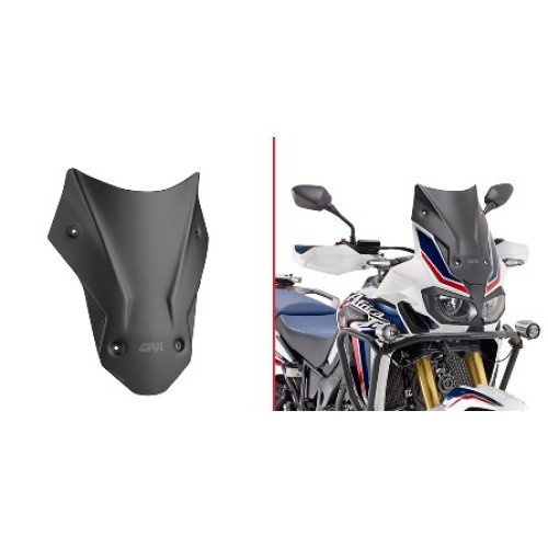 Cupolino basso e sportivo, nero opaco, 40 x 31 cm (H x L) GIVI per HONDA CRF 1000 L AFRICA TWIN (2016)